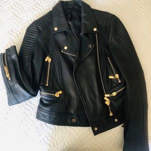 Black leather jacket